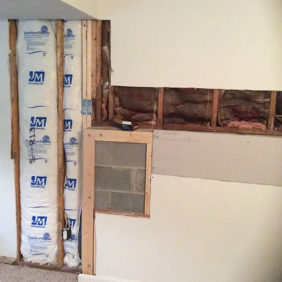 Wall insulation replacement during Structural Drying in North Bethesda
